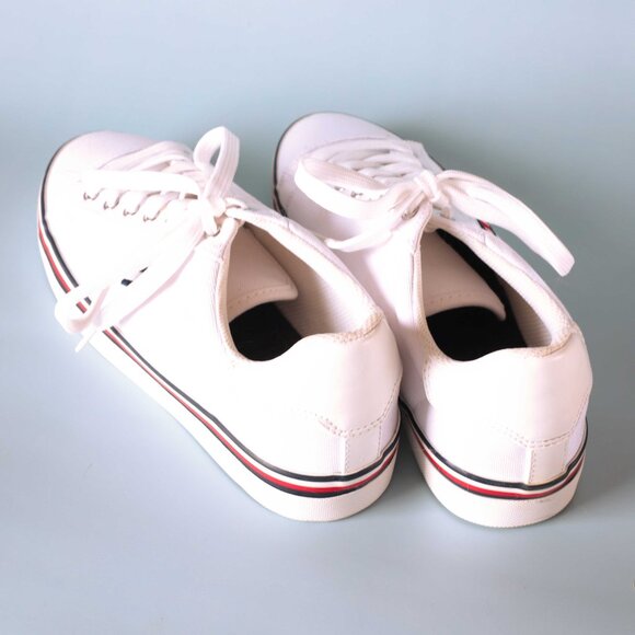 Women’s Tommy Hilfiger White Low-Top Sneakers | Clean & Timeless I Size 10M - Picture 3 of 4